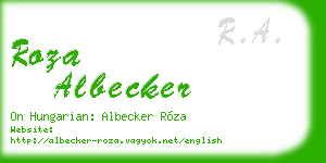 roza albecker business card